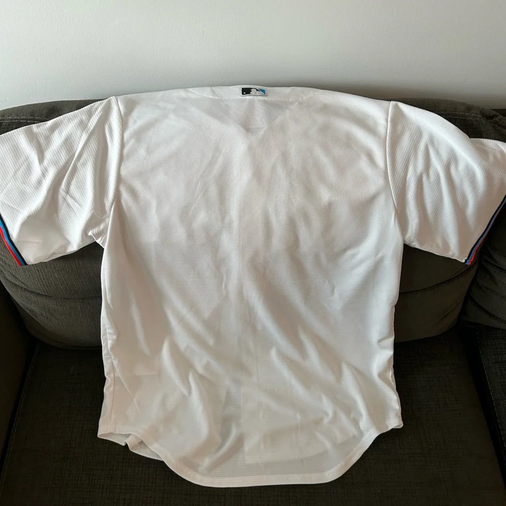 Nike Miami Marlins 2020 Baseball MLB White Jersey Men’s Size: M - Picture 5 of 6